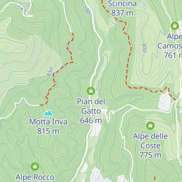 Map of Pian del Gatto