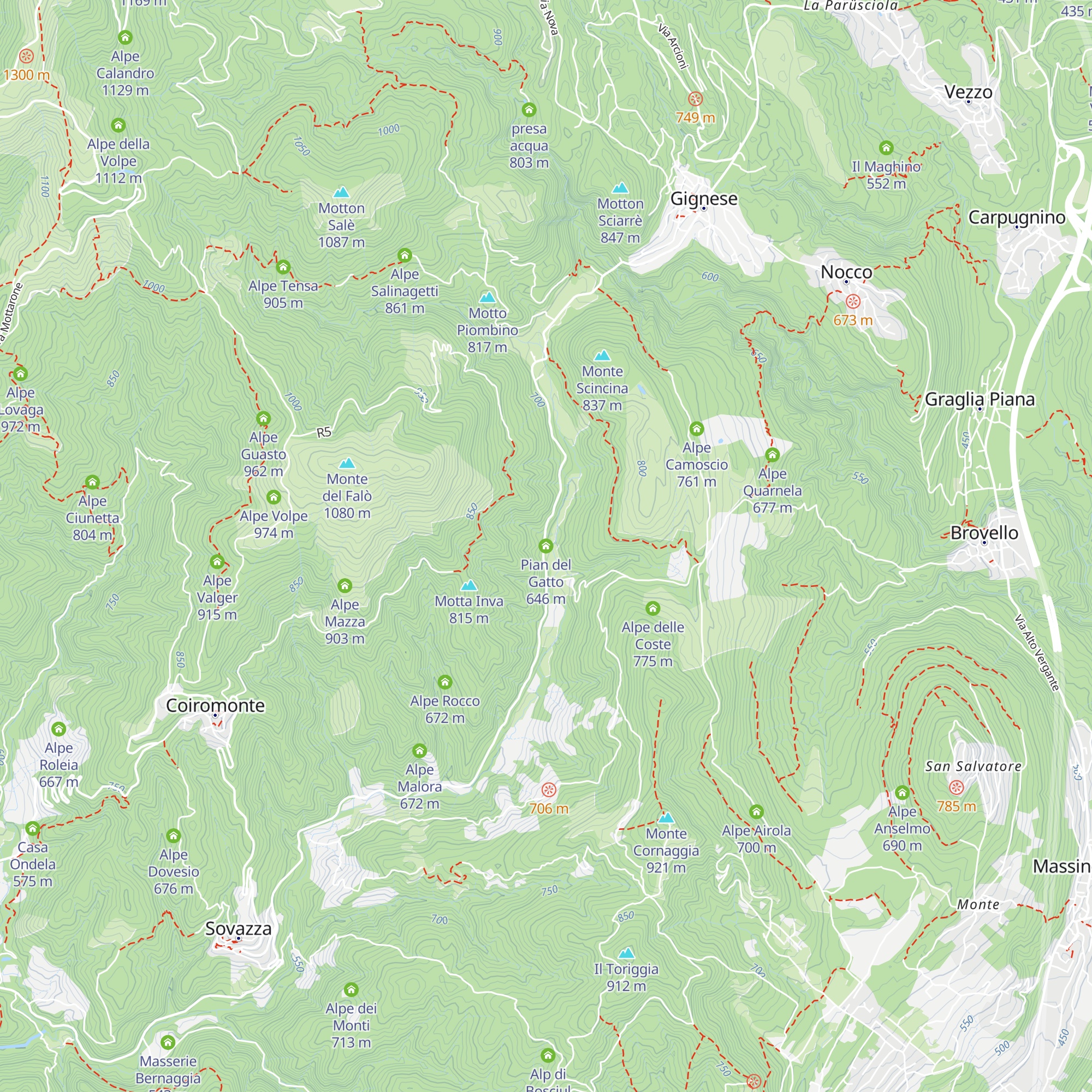 Pian del Gatto map