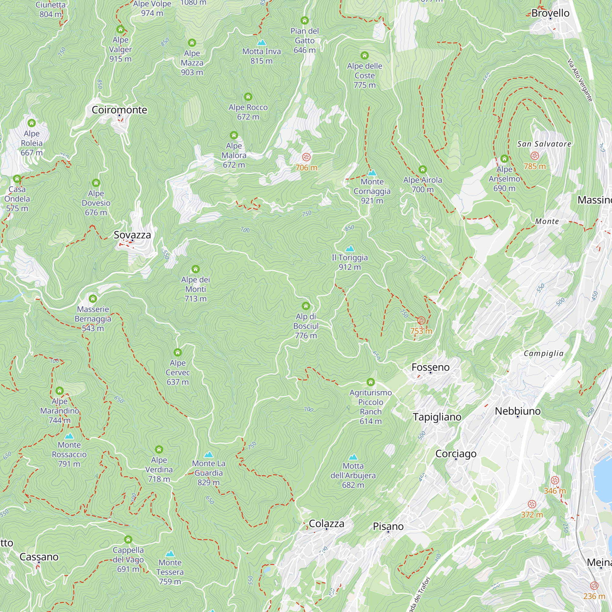 Alp di Bosciul map
