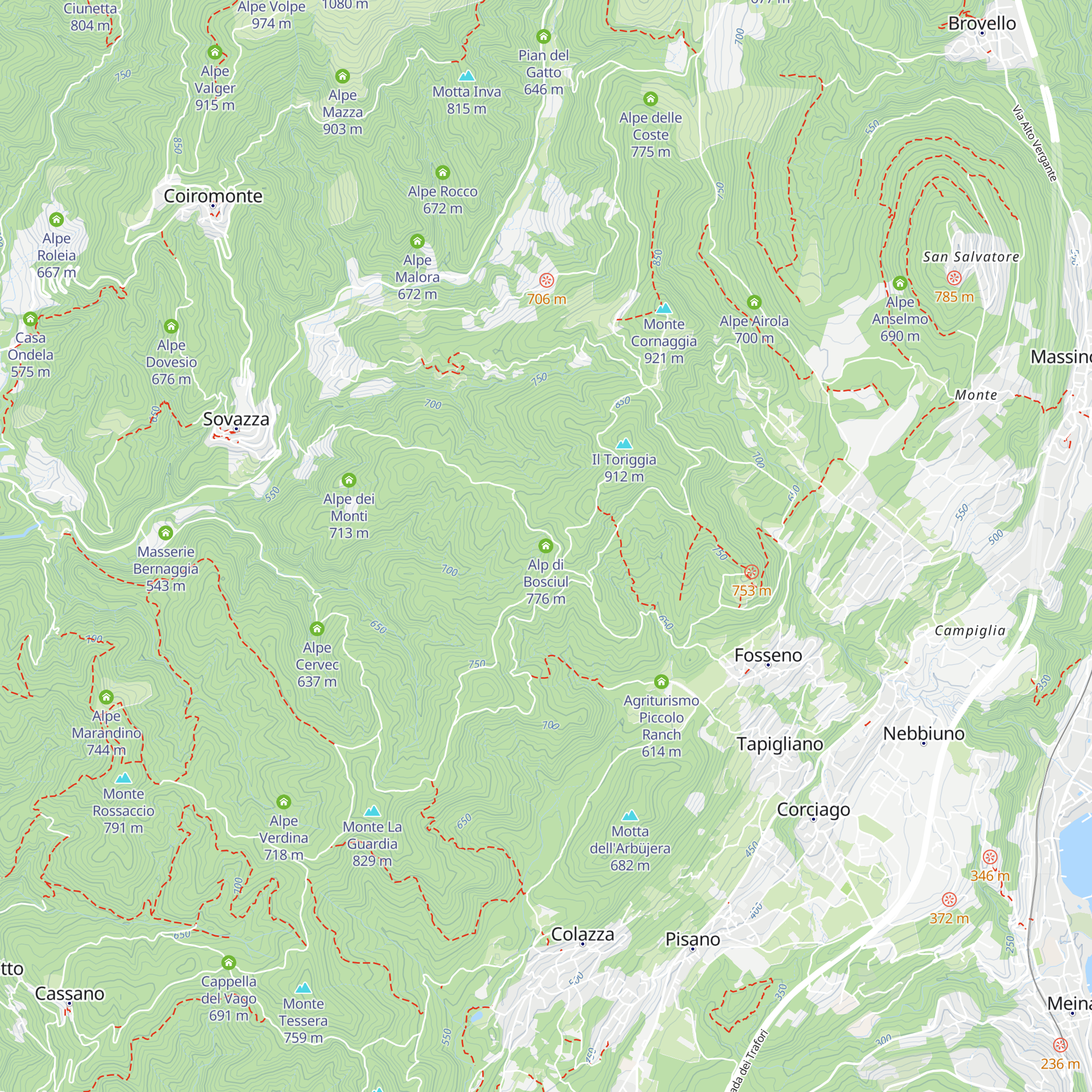 Alp di Bosciul map