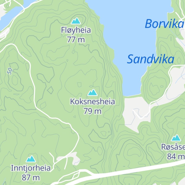 Map of Koksnesheia