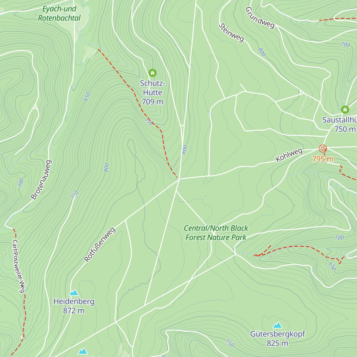 Lehen-Hütte map