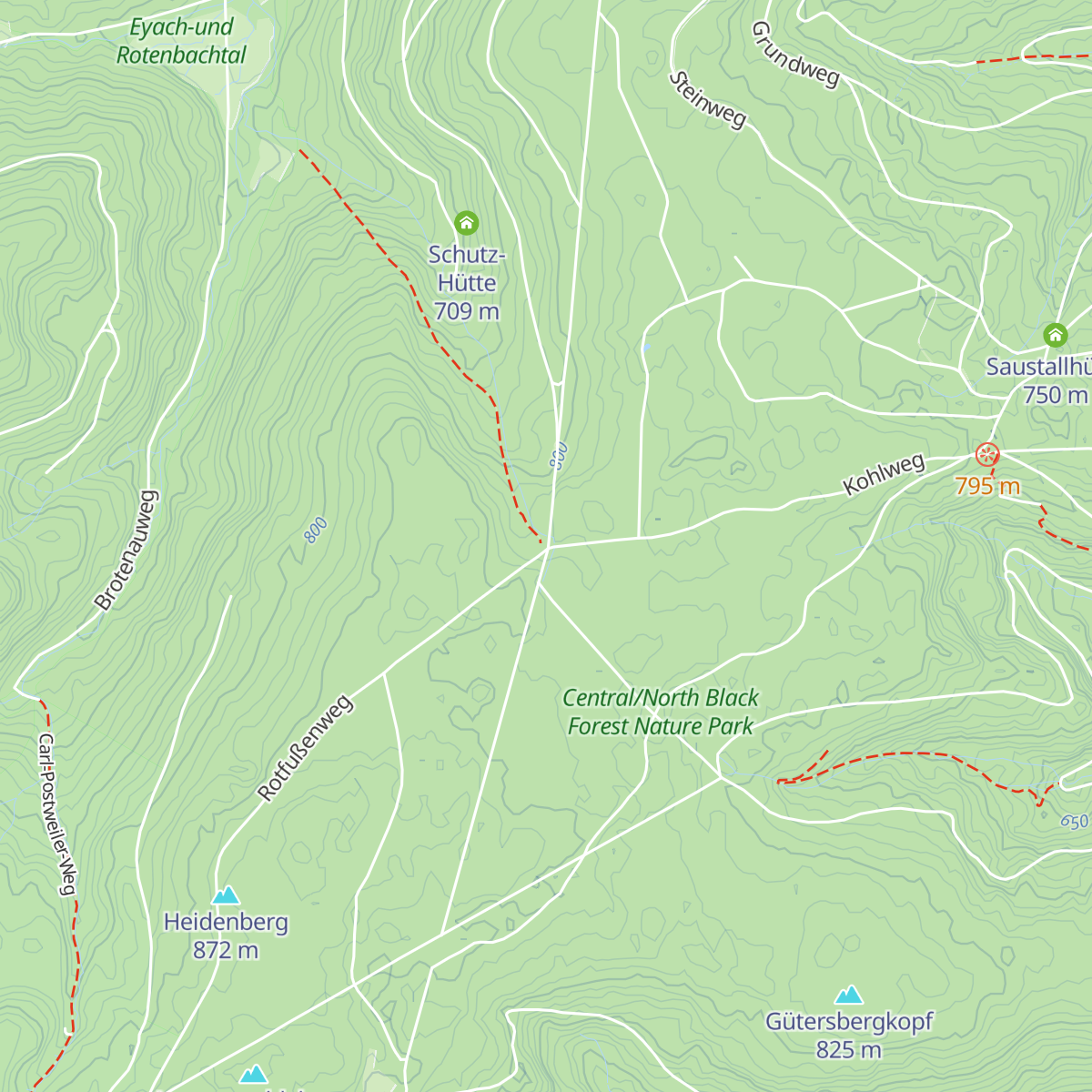 Lehen-Hütte map