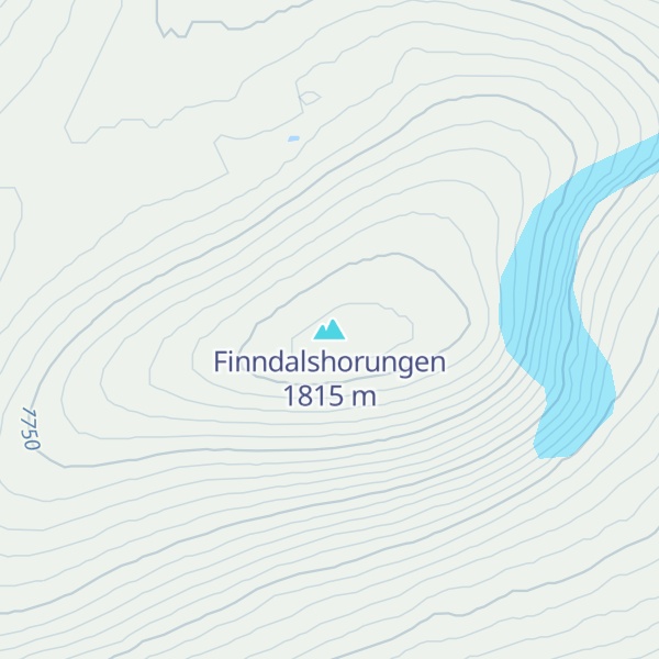 Map of Finndalshorungen