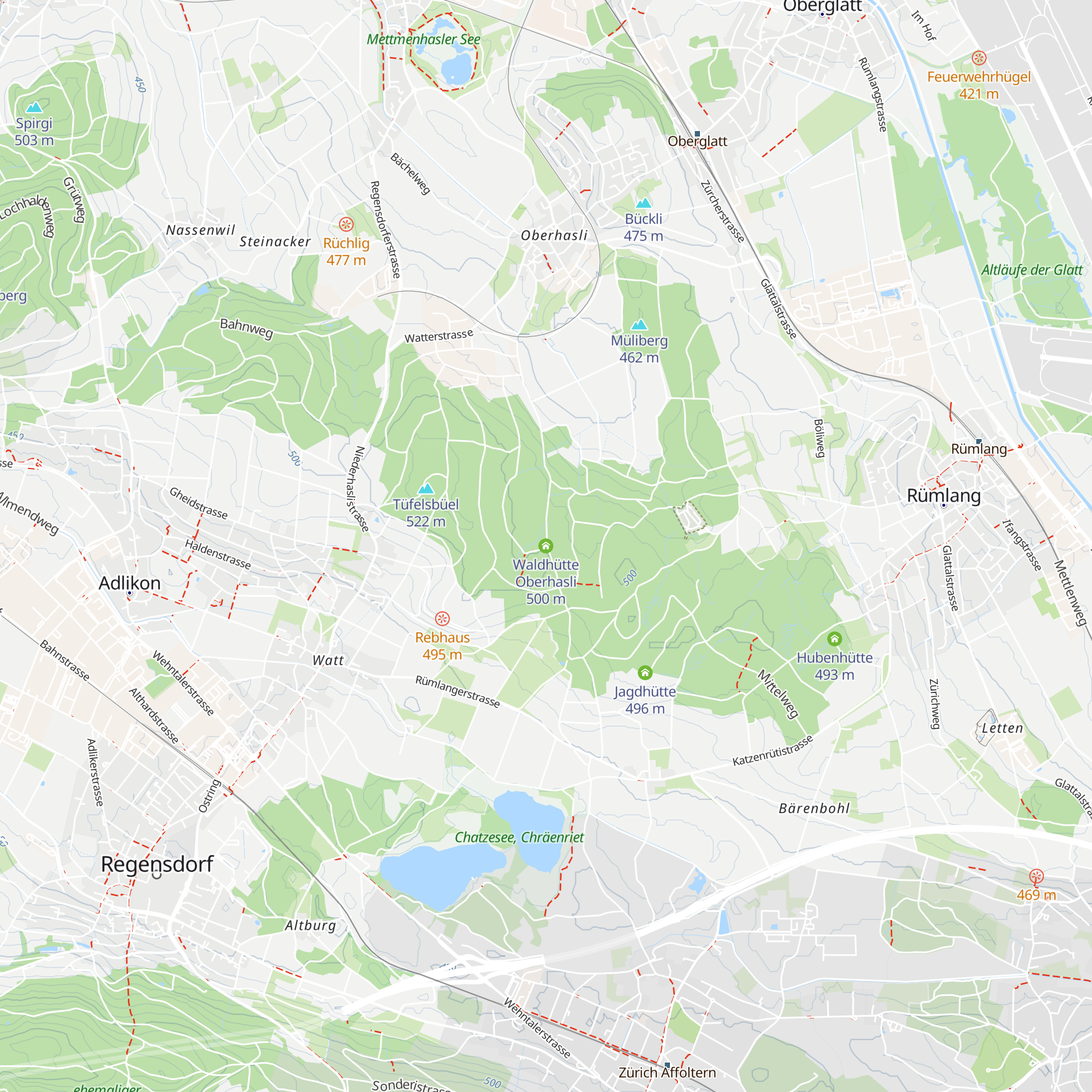 Waldhütte Oberhasli map