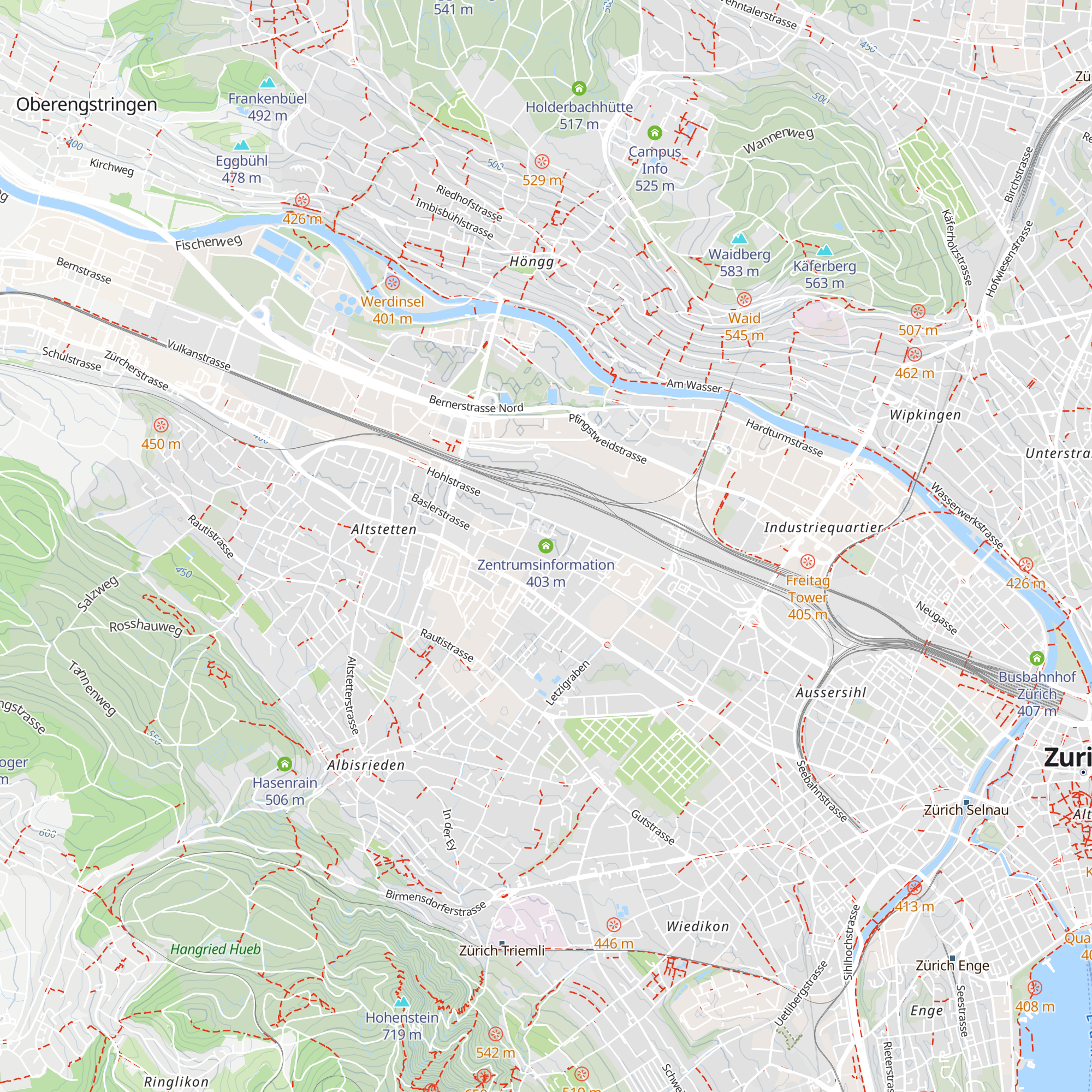 Zentrumsinformation map