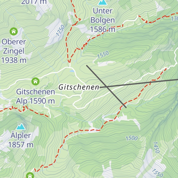 Map of Gasthaus Gitschenen