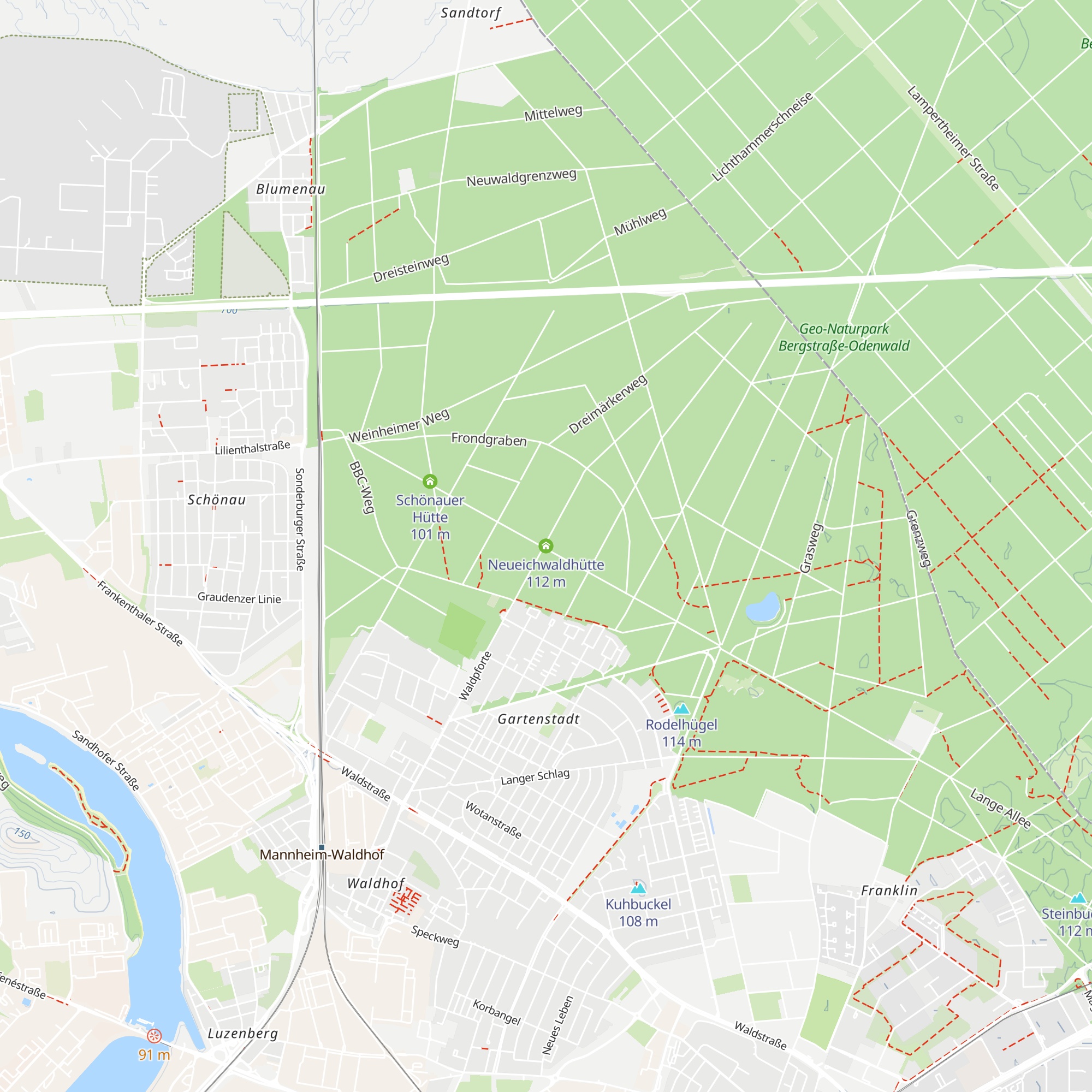 Neueichwaldhütte map