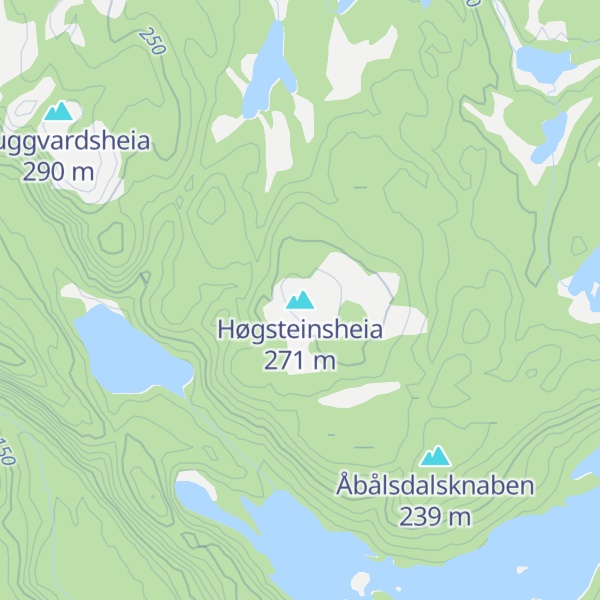 Map of Høgsteinsheia