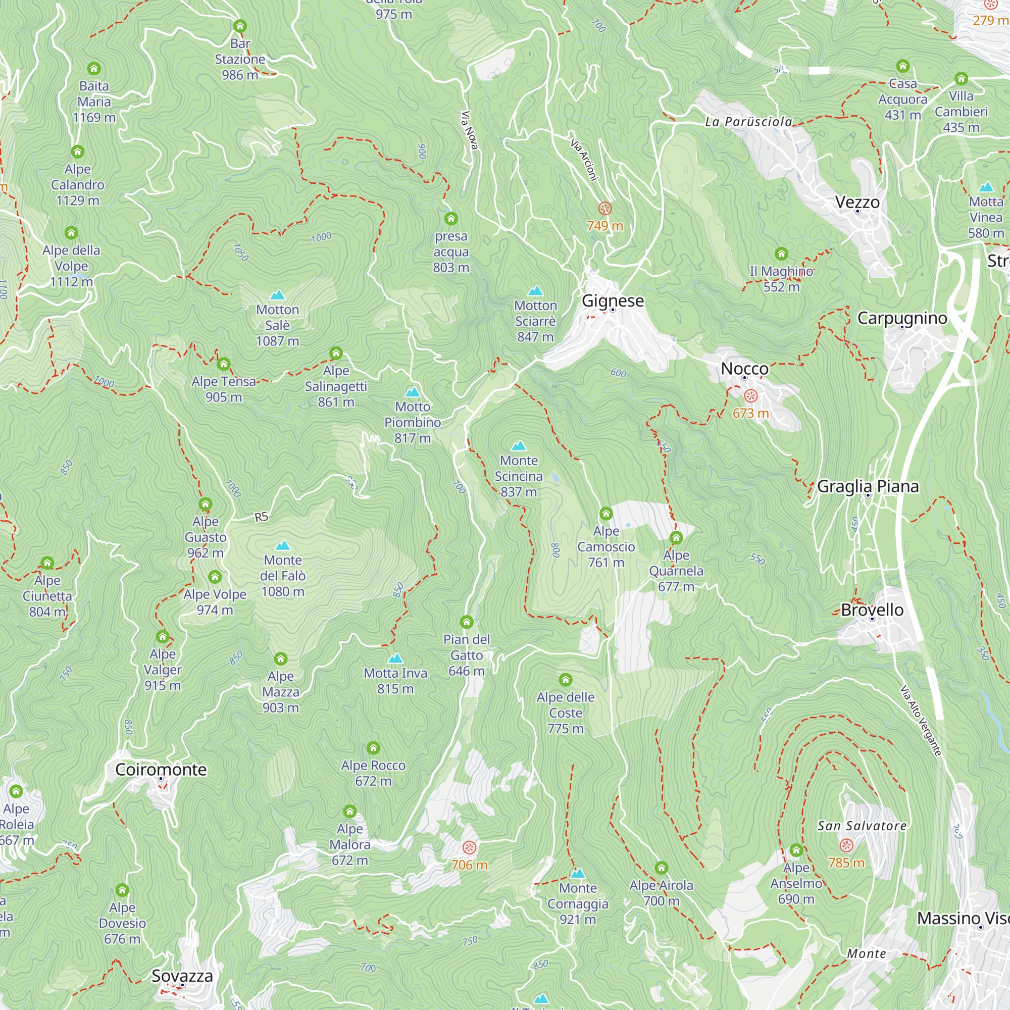 >Alpe Agogna map