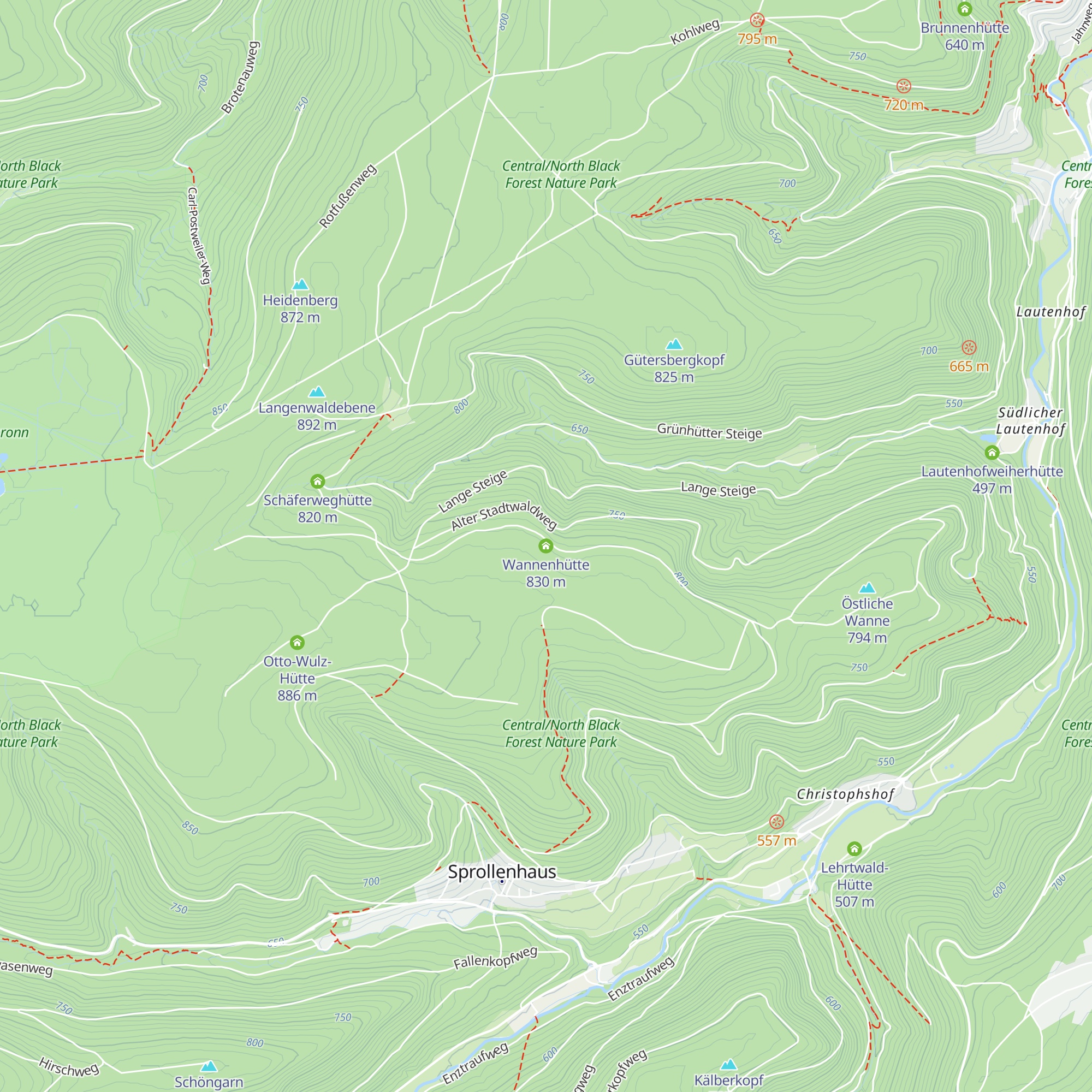 Wannenhütte map