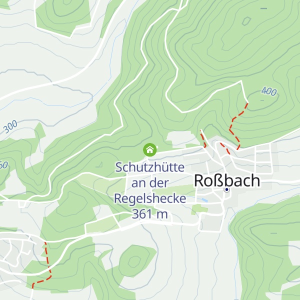 Map of Schutzhütte an der Regelshecke