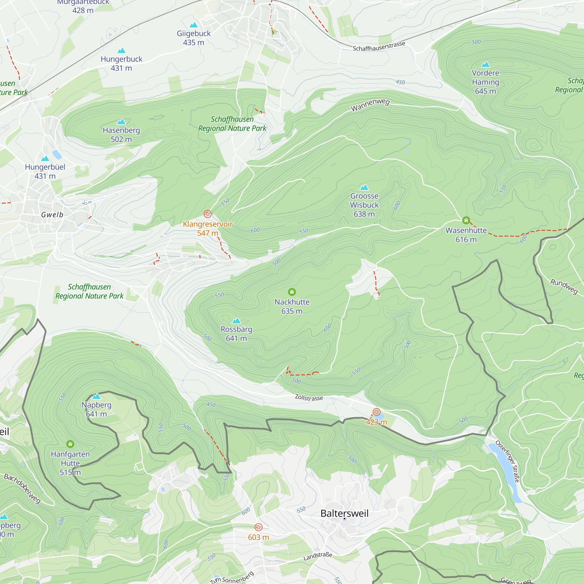 Nackhütte map