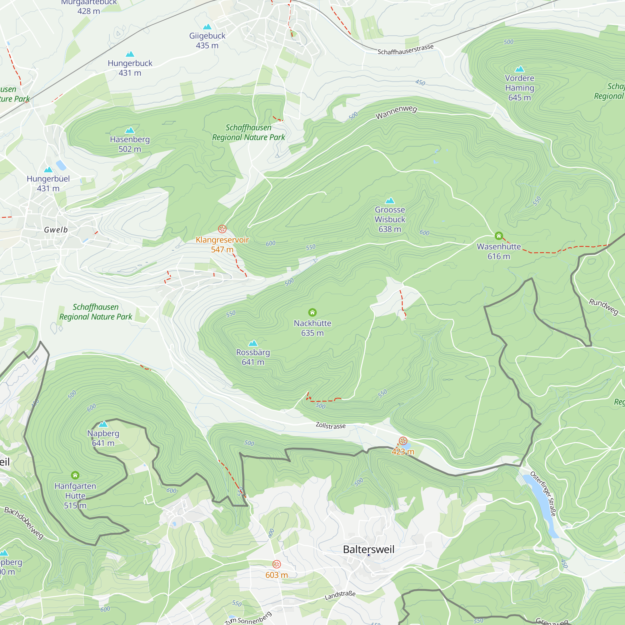 Nackhütte map