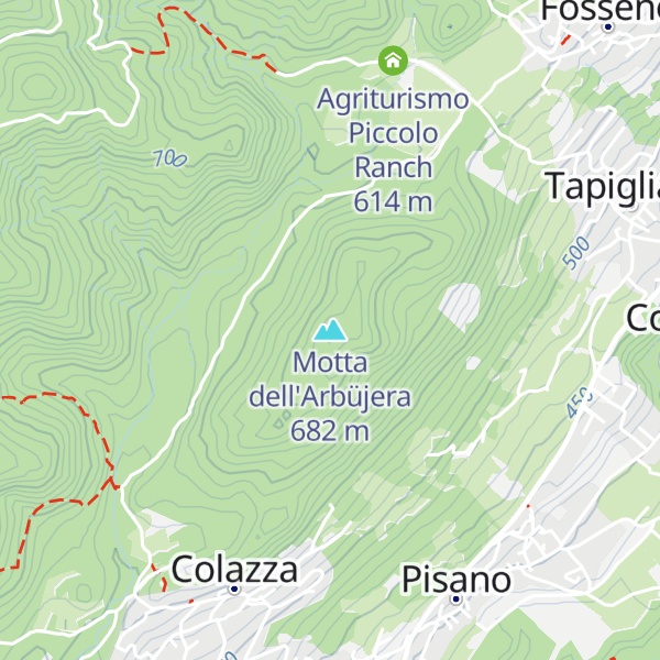Map of Motta dell'Arbüjera