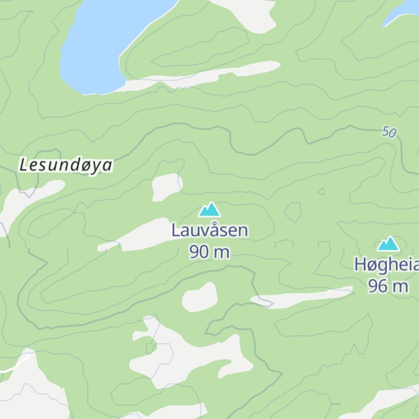 Map of Lauvåsen