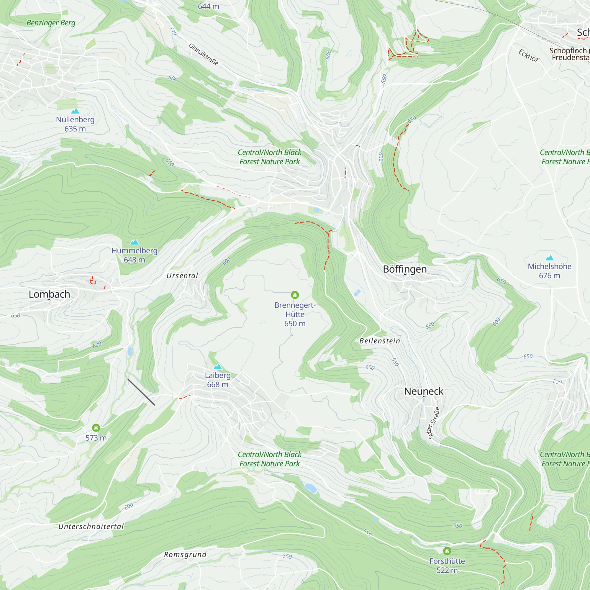 Brennegert-Hütte map