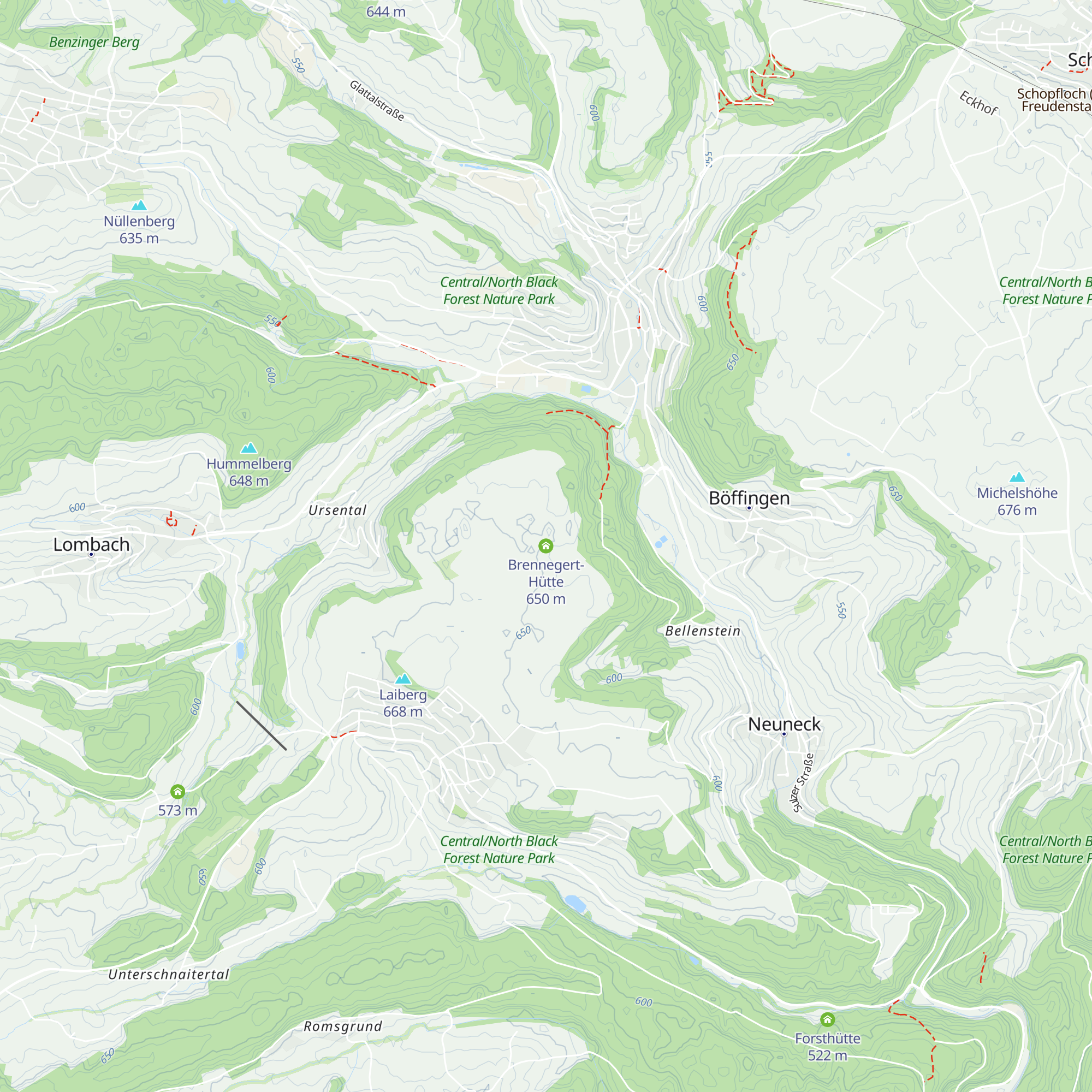 Brennegert-Hütte map