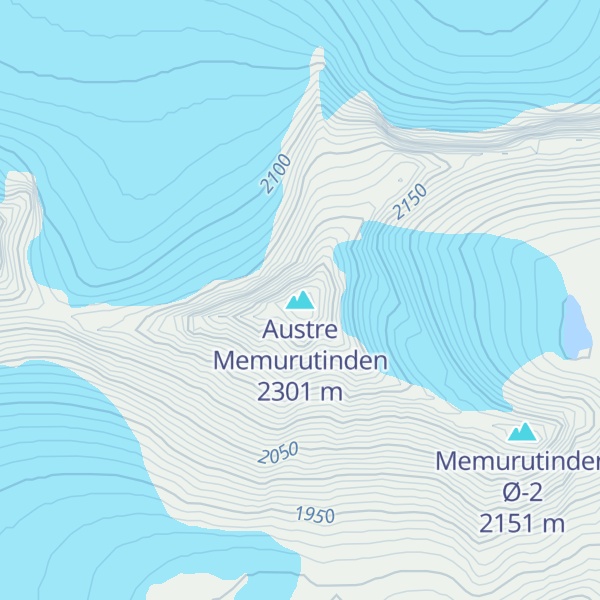 Map of Austre Memurutinden