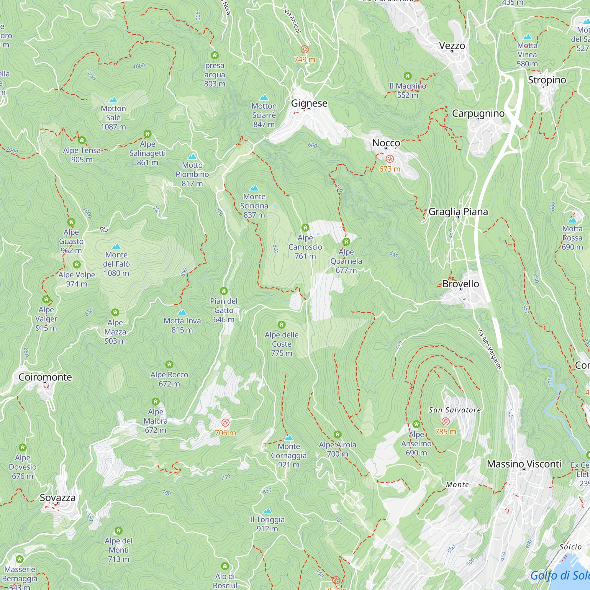 Alpe Canà map