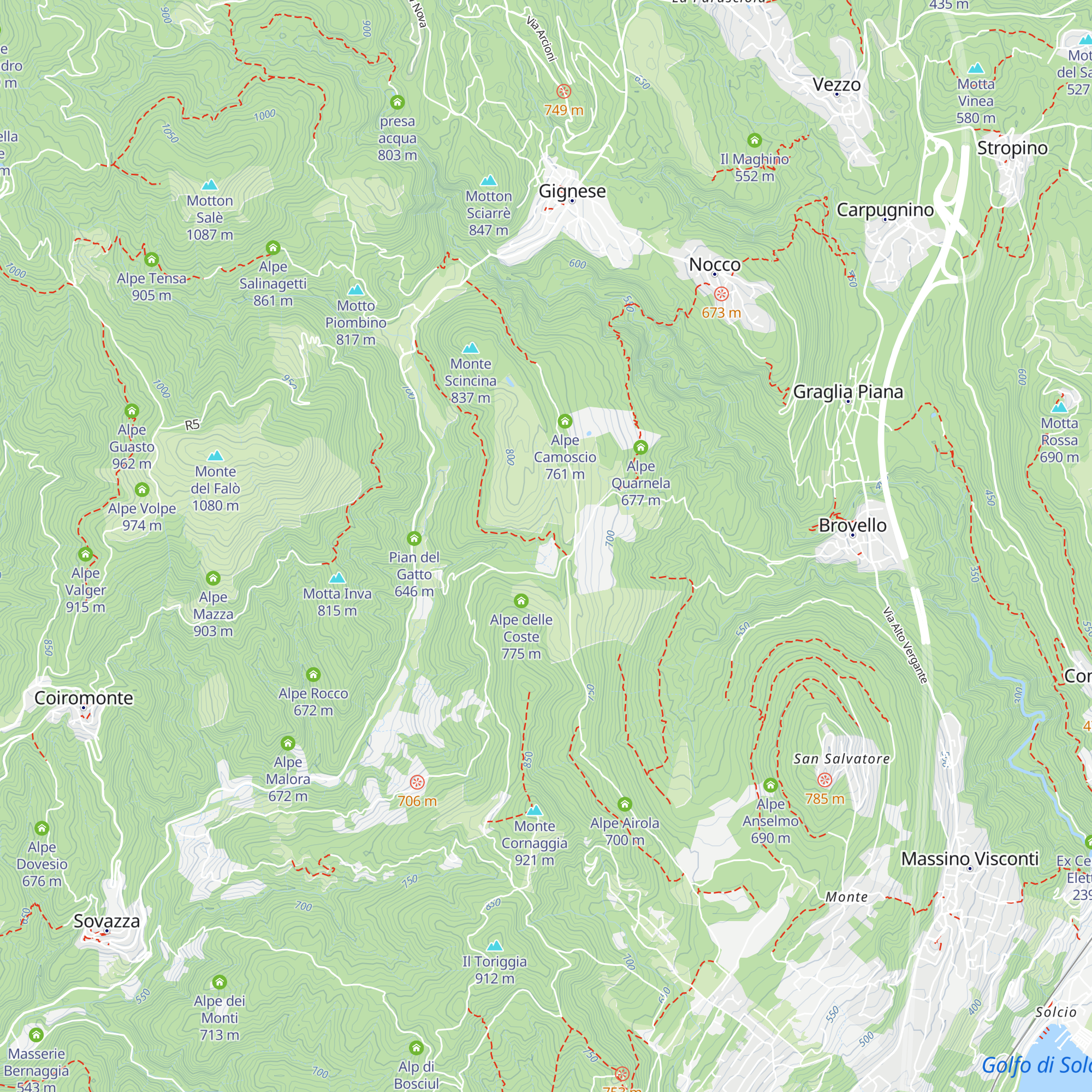 Alpe Canà map