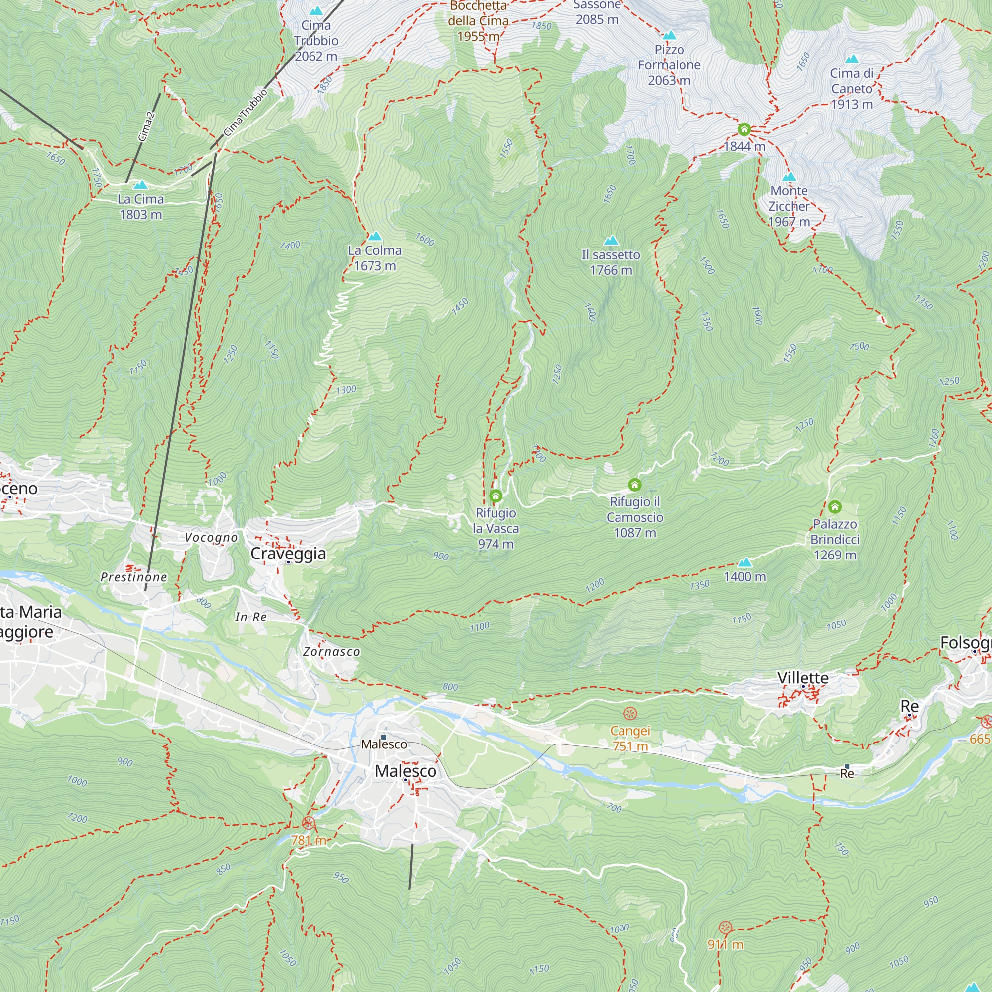 Rifugio la Vasca map