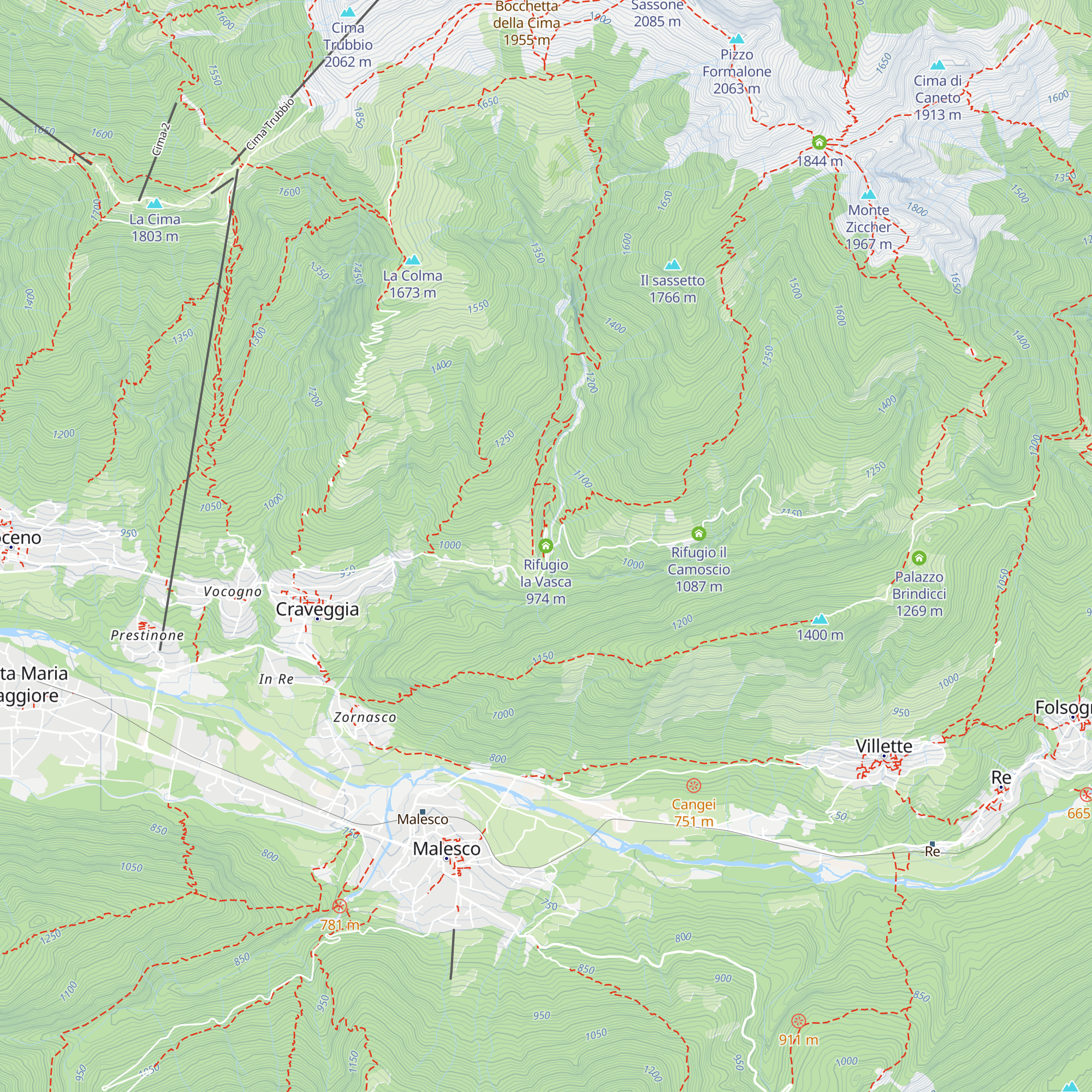 Rifugio la Vasca map
