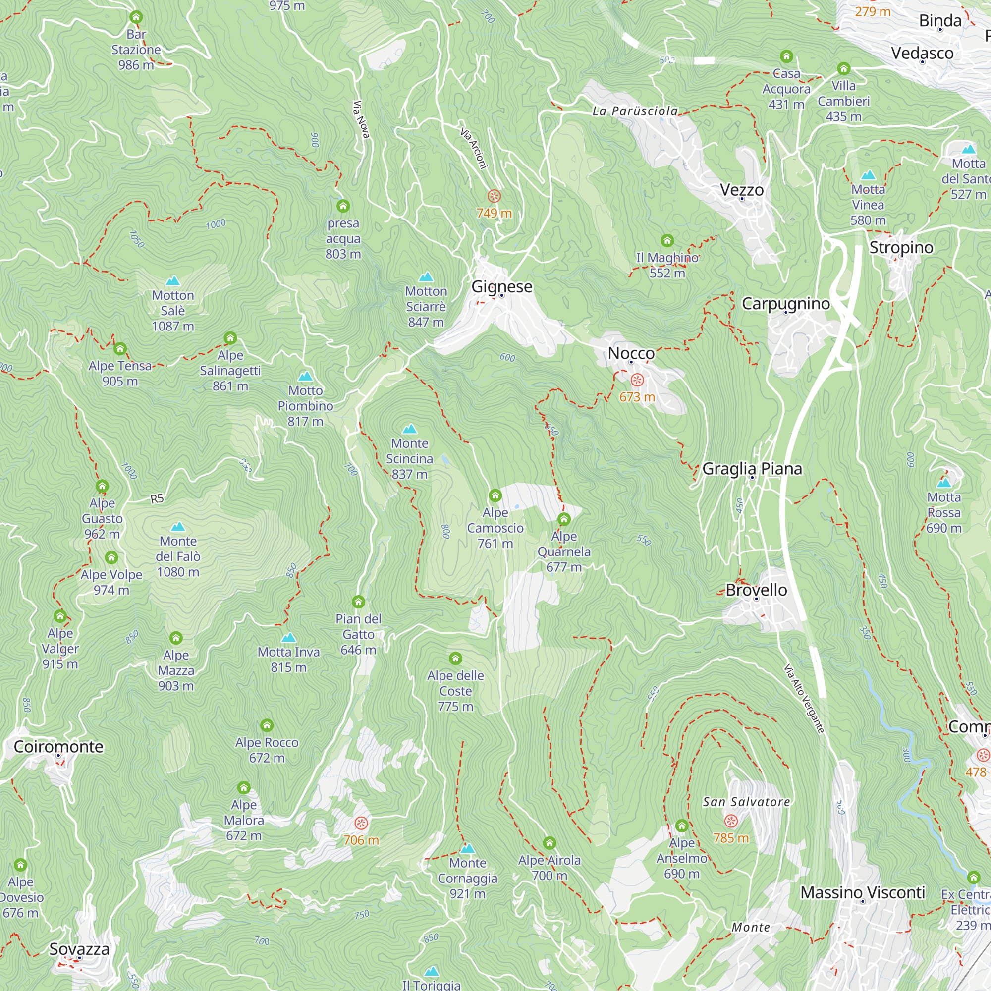 Alpe Camoscio map