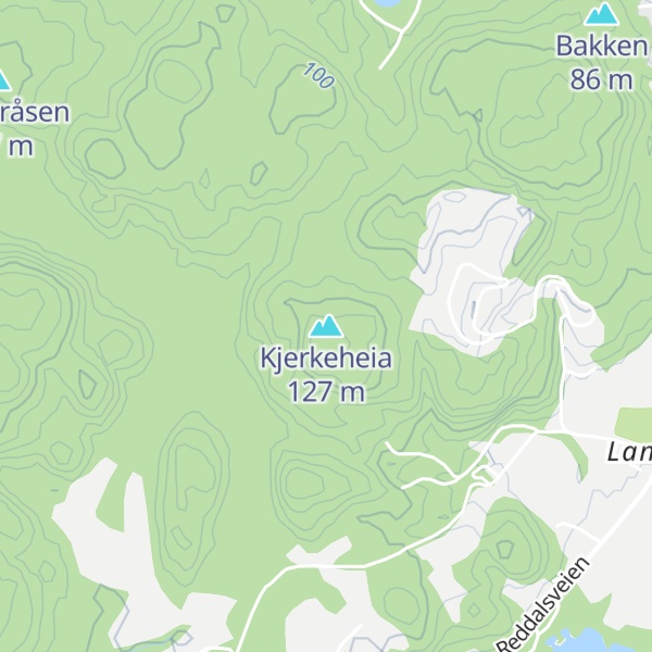 Map of Kjerkeheia
