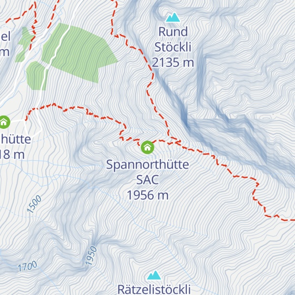 Map of Spannorthütte SAC
