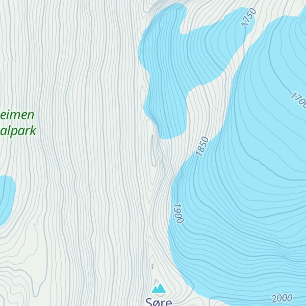 Map of Midtre Svartdalspiggen