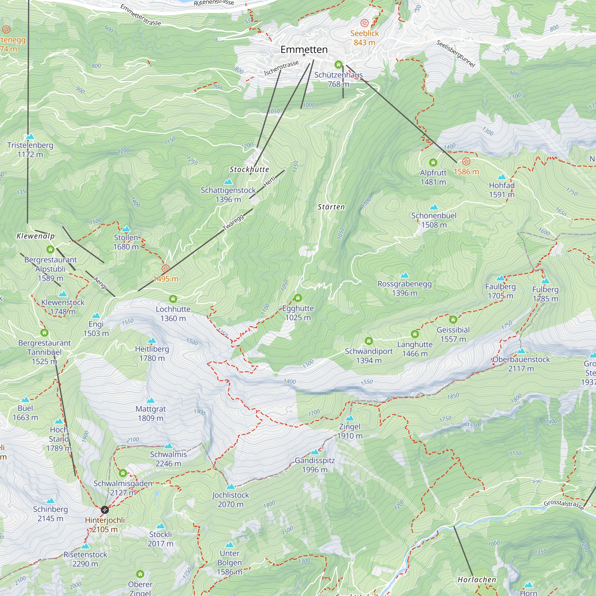 Egghütte map