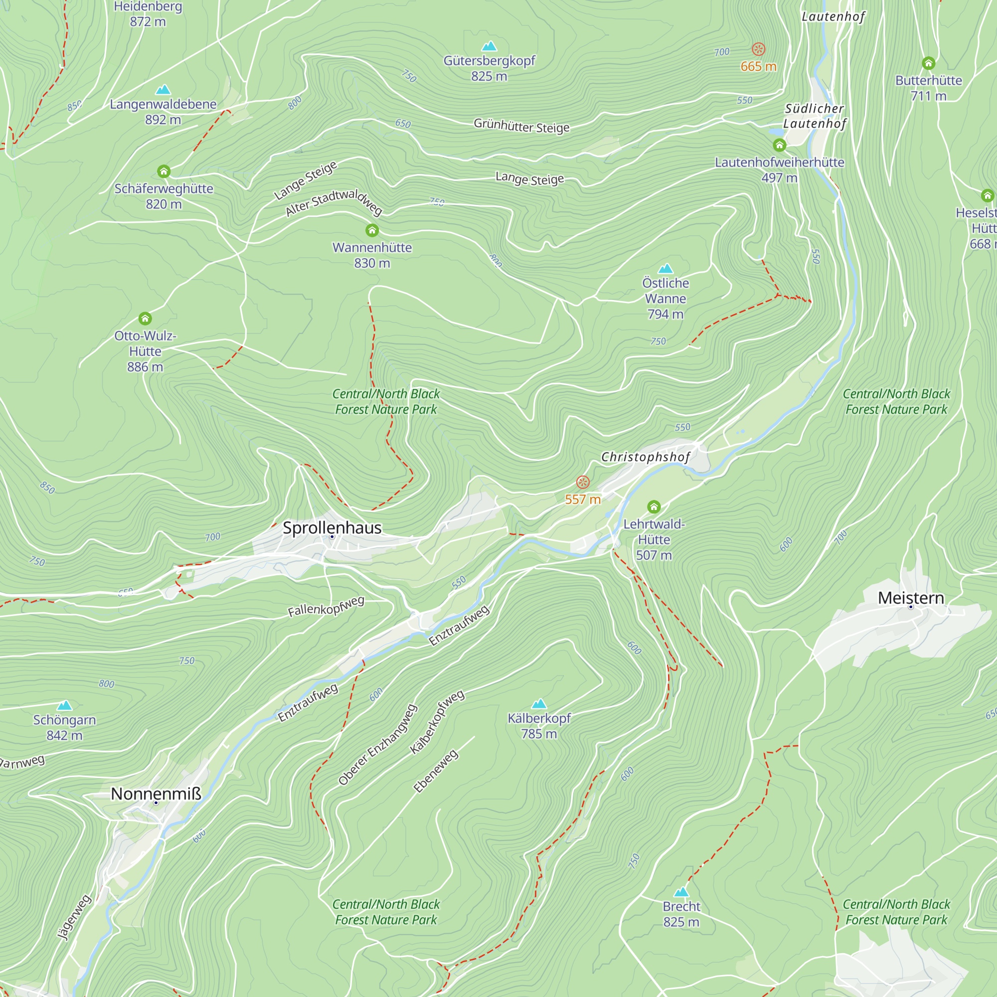 Skihütte Sprollenhaus map