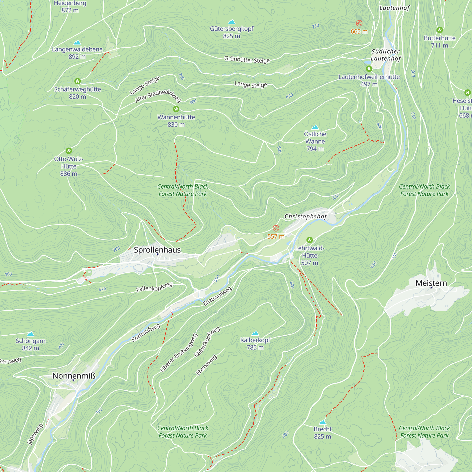 Skihütte Sprollenhaus map