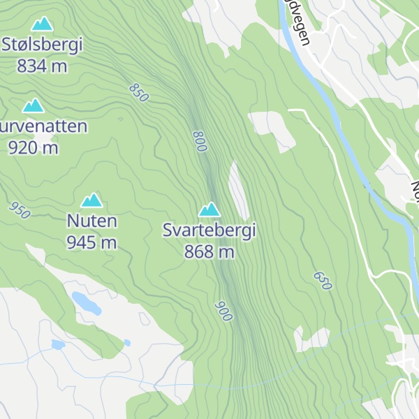 Map of Svartebergi