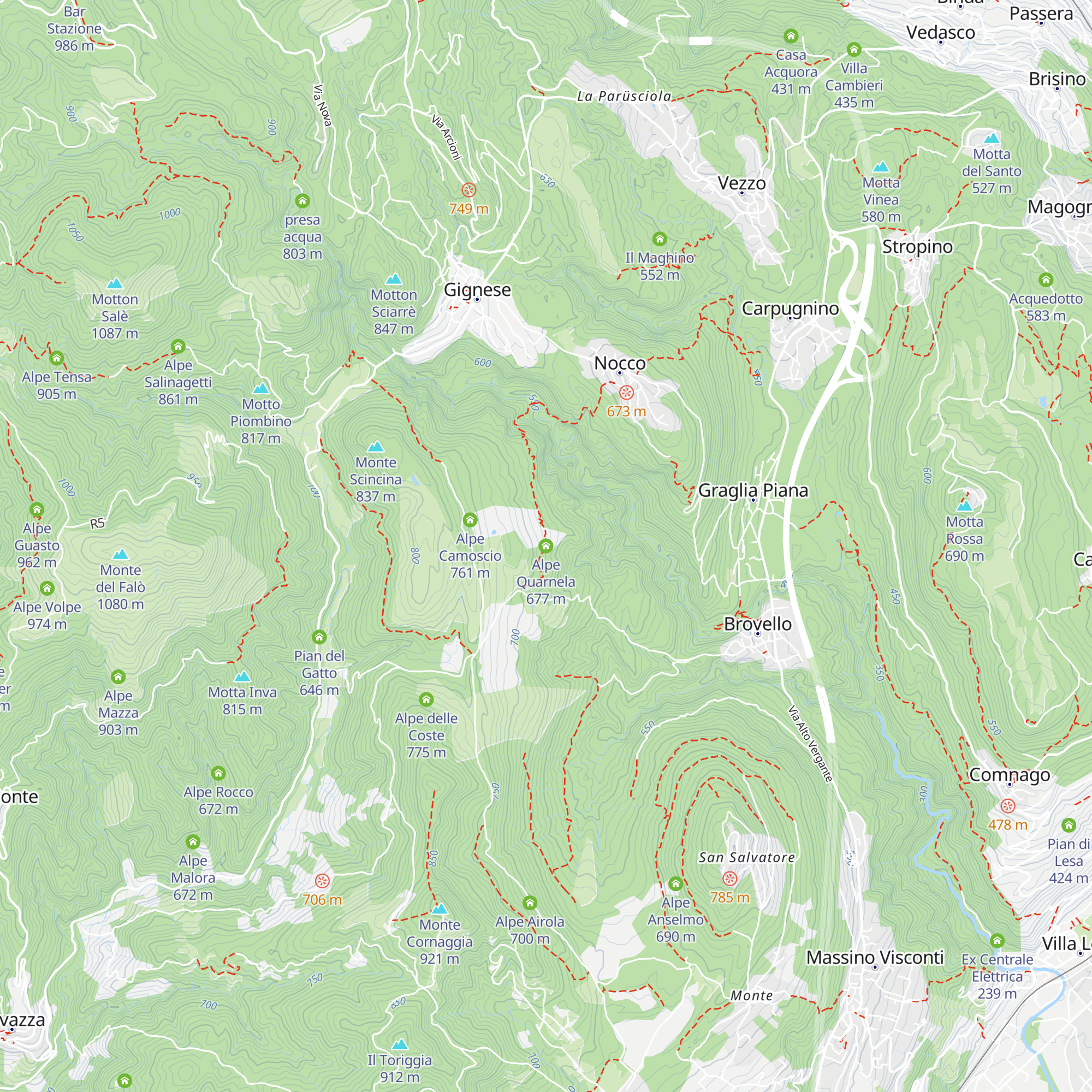 Alpe Quarnela map