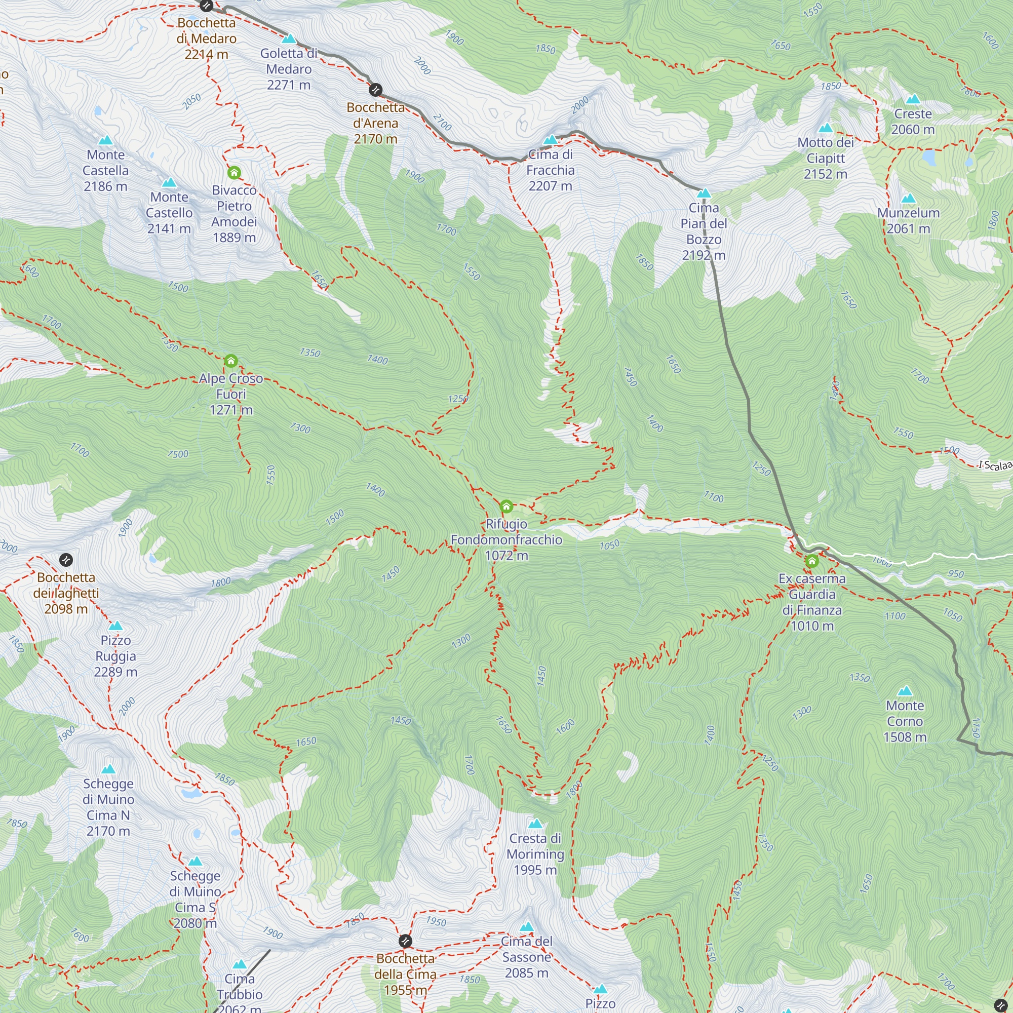 Rifugio Fondomonfracchio map