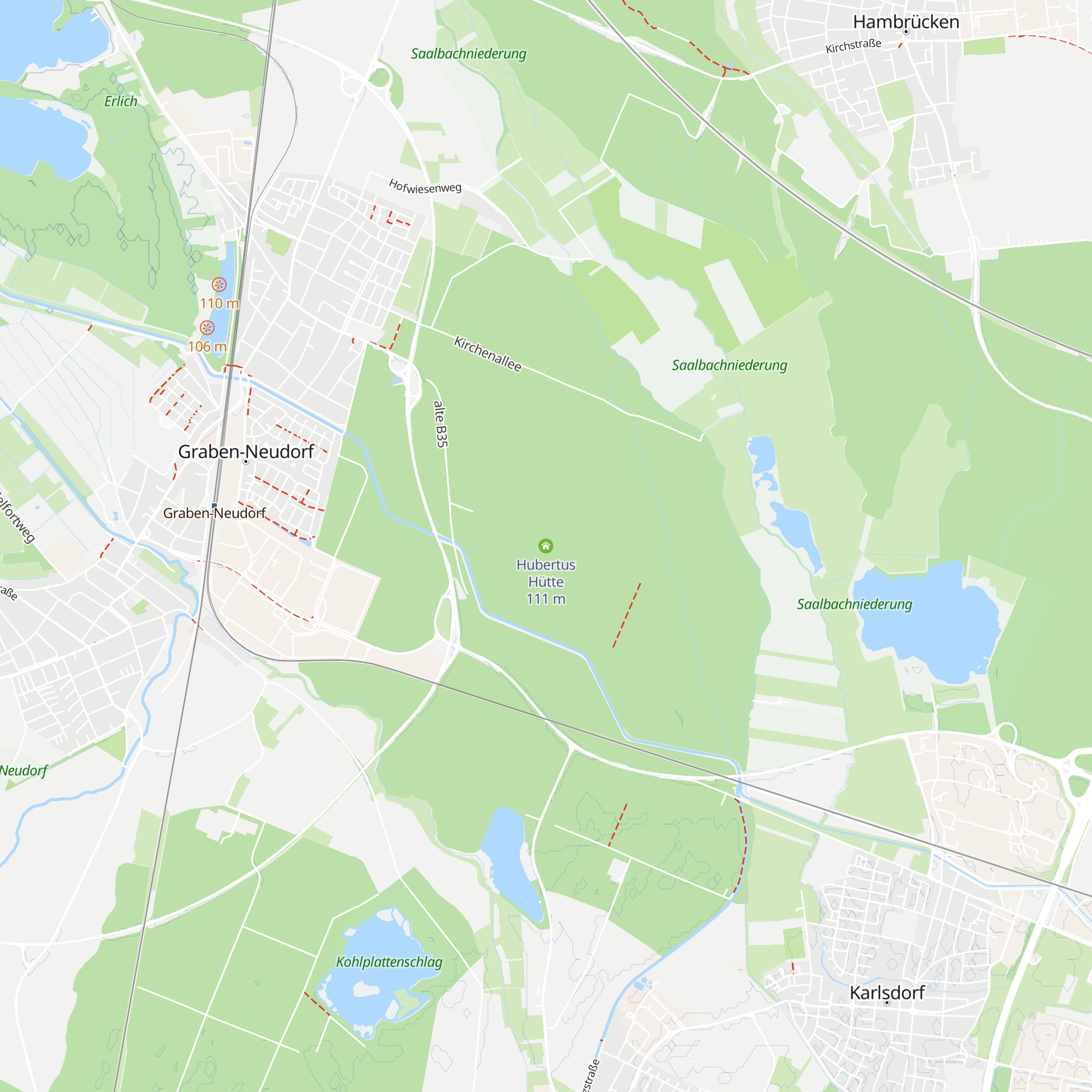 Hubertus Hütte map