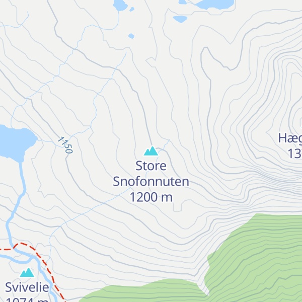 Map of Store Snofonnuten