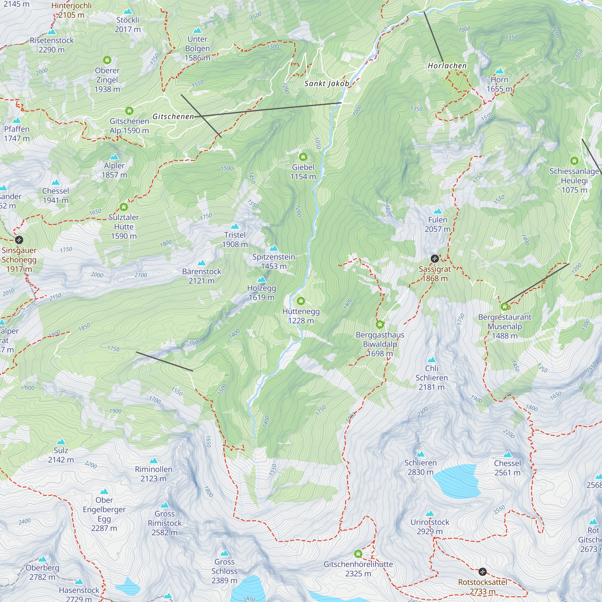 Hüttenegg map