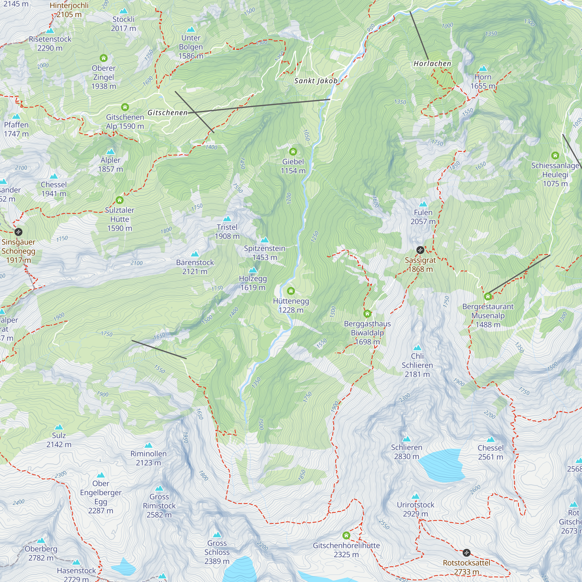 Hüttenegg map