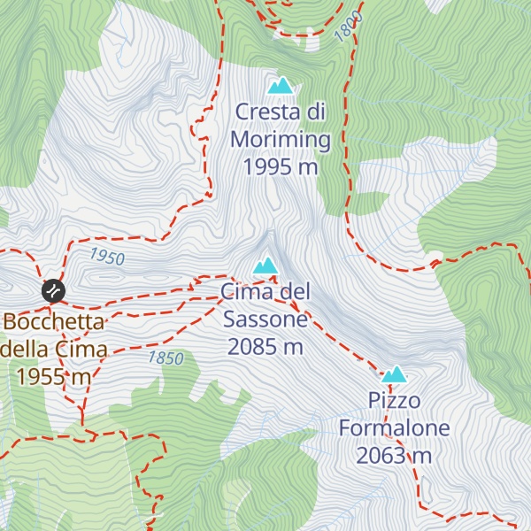 Map of Cima del Sassone