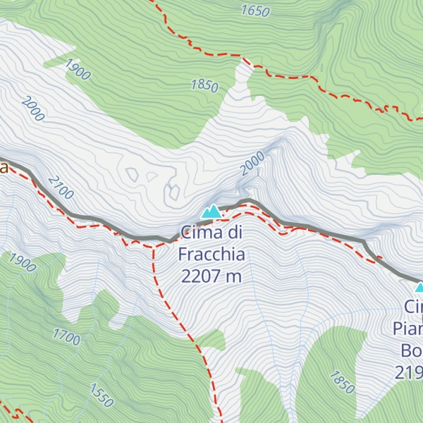 Map of Cima di Fracchia