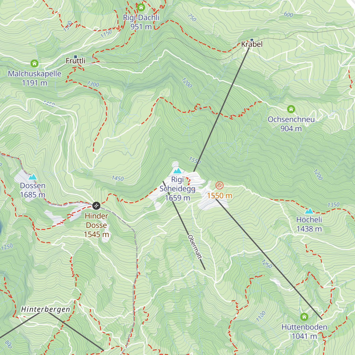 Berggasthaus Rigi-Scheidegg map