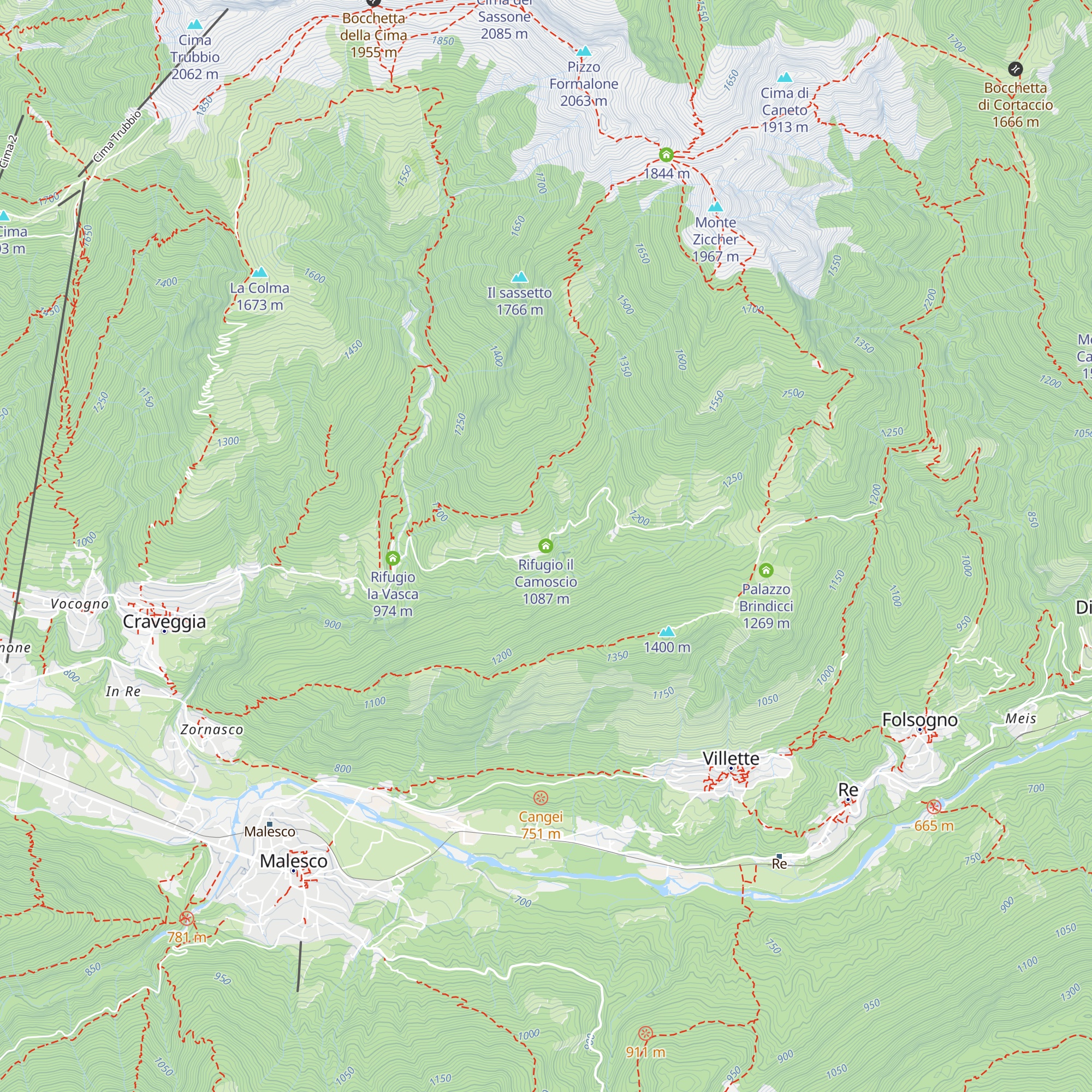 Rifugio il Camoscio map