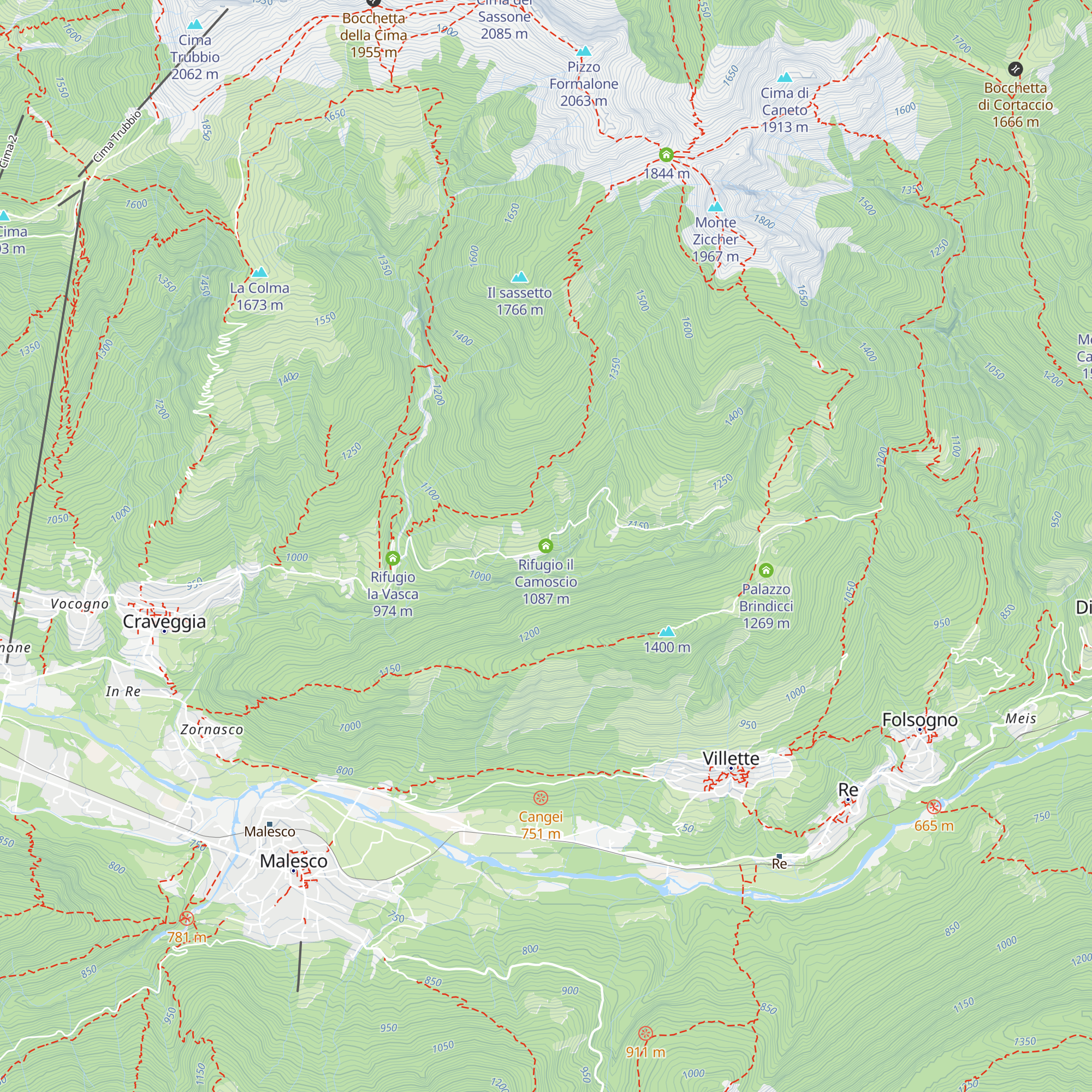 Rifugio il Camoscio map