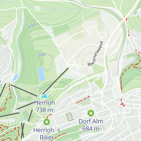 Map of Skihütte Wiesenwirt Rauher Busch