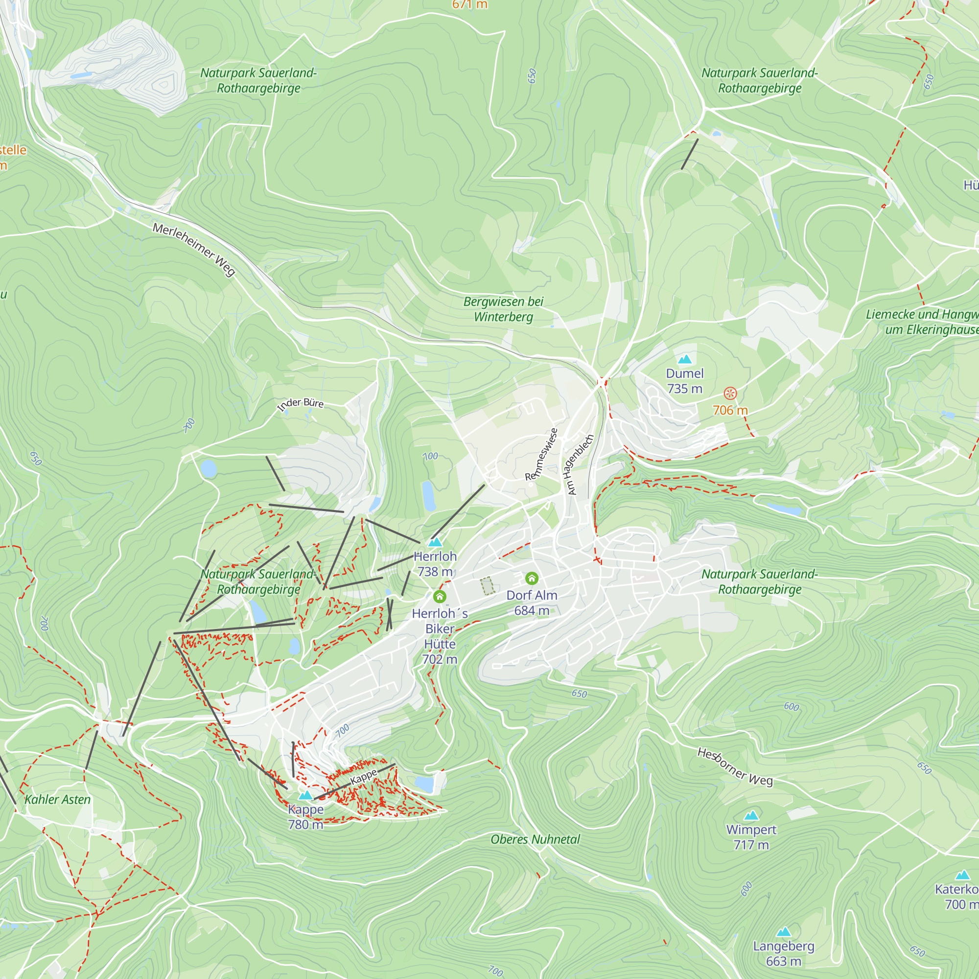 Skihütte Wiesenwirt Rauher Busch map