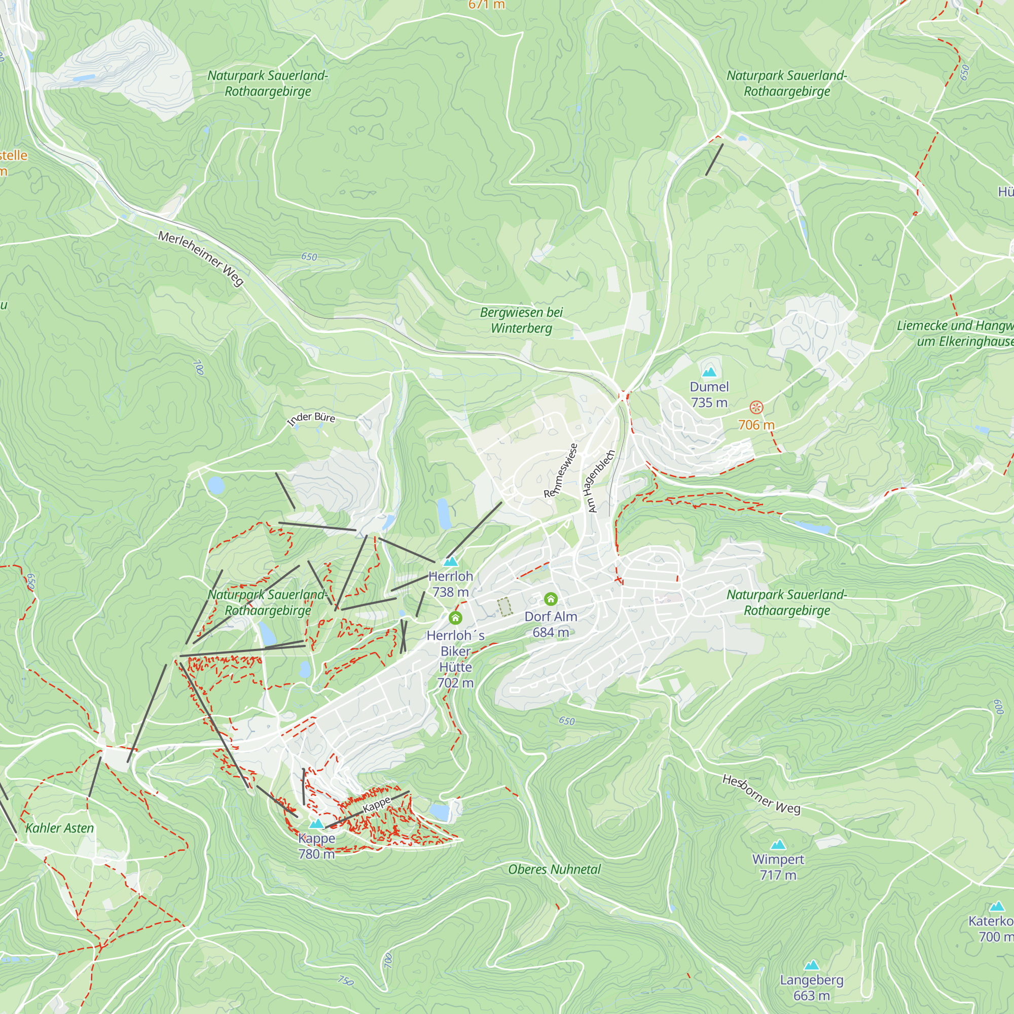 Skihütte Wiesenwirt Rauher Busch map