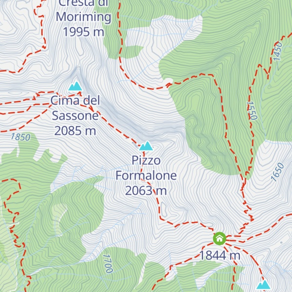 Map of Pizzo Formalone